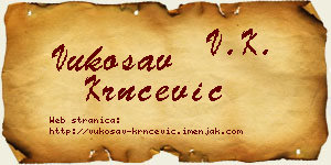 Vukosav Krnčević vizit kartica